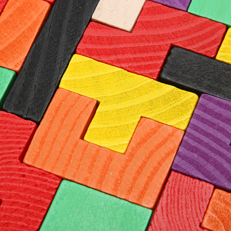 Mainan Puzzle Tangram Tetris MultiColor